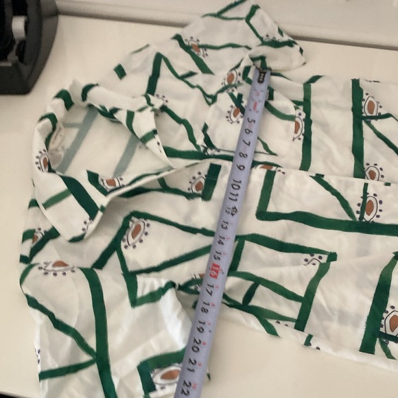 Revolve Commense Two Piece Matching Green White Print Set Women's small - Picture 10 of 13